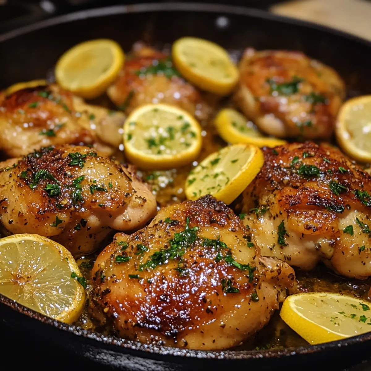 Ultimate Juicy Delicious Lemon Herb Chicken Thigh Skillet Recipe