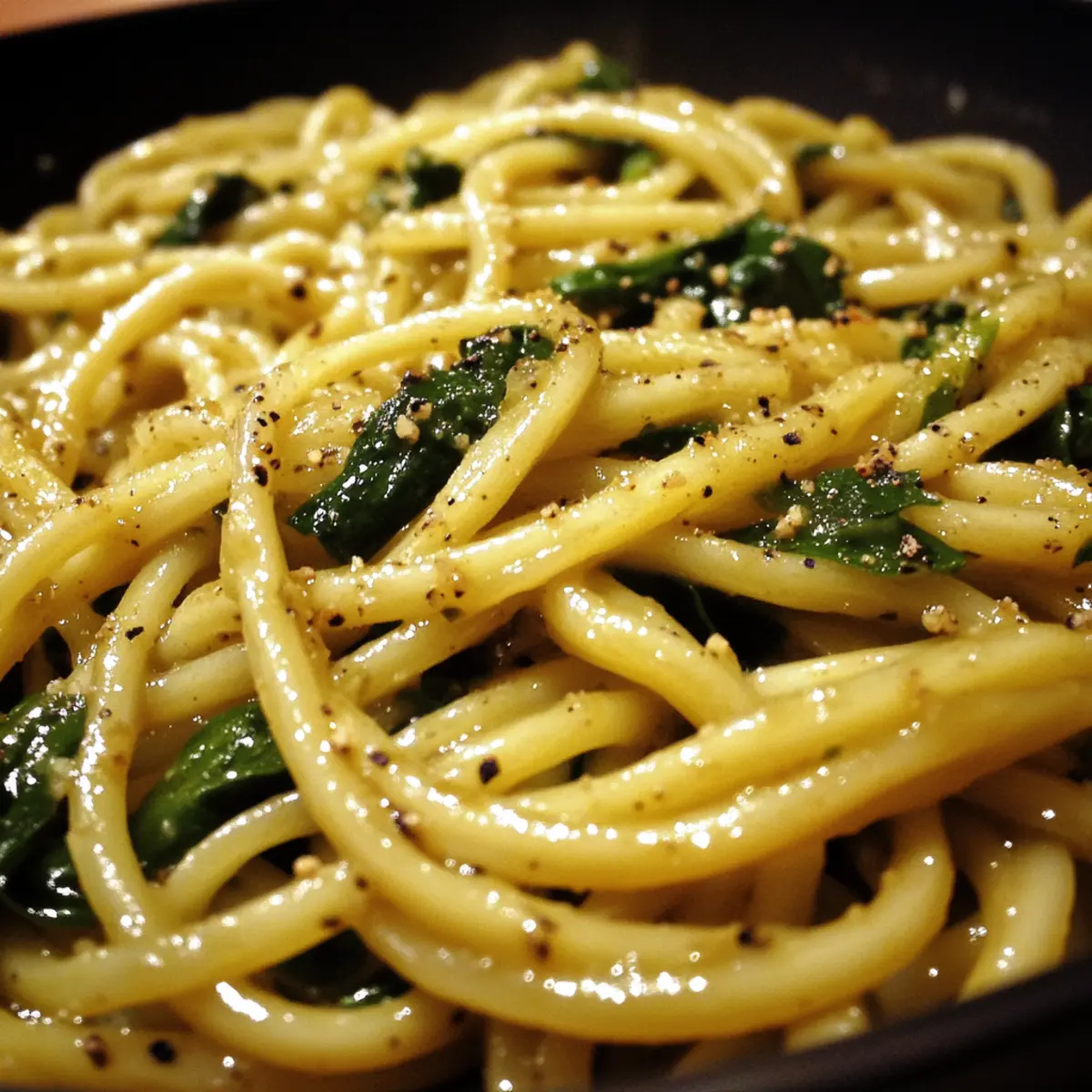 Easy Garlic Spinach Noodles with a Delicious, Bold Twist